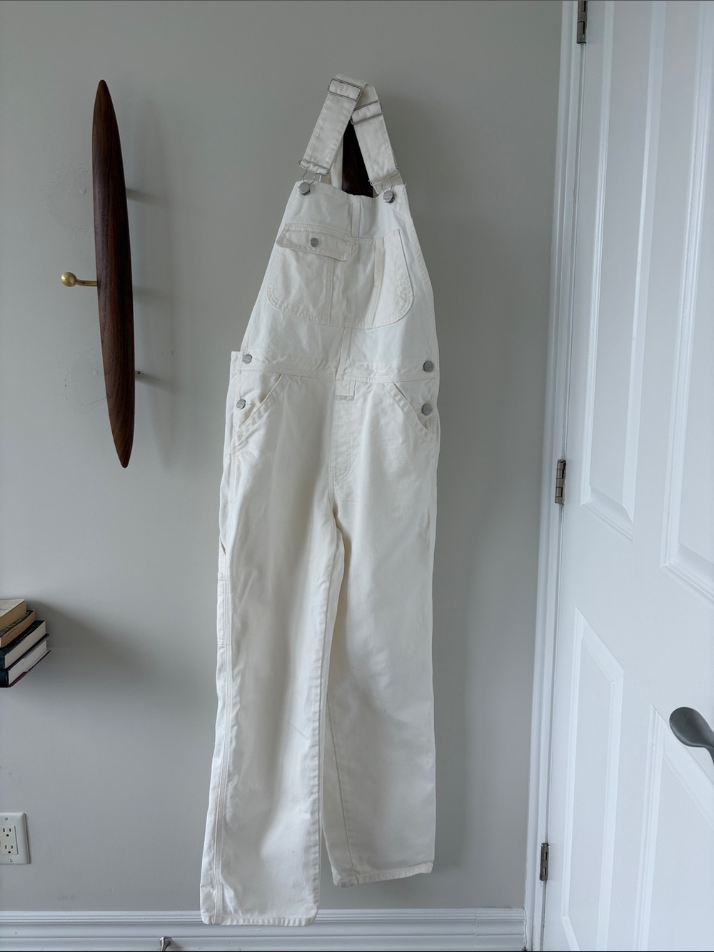 Closed Cream Cotton Overalls Jumpsuit
